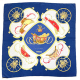 HERMES scarf Carre 90 SPRINGS silk blue Women Used