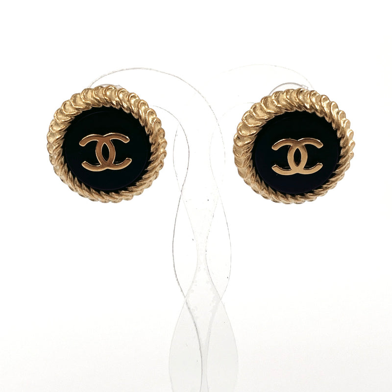 CHANEL Earring COCO Mark metal gold 95 C Women Used