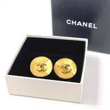 CHANEL Earring COCO Mark vintage metal gold 93 A Women Second hand