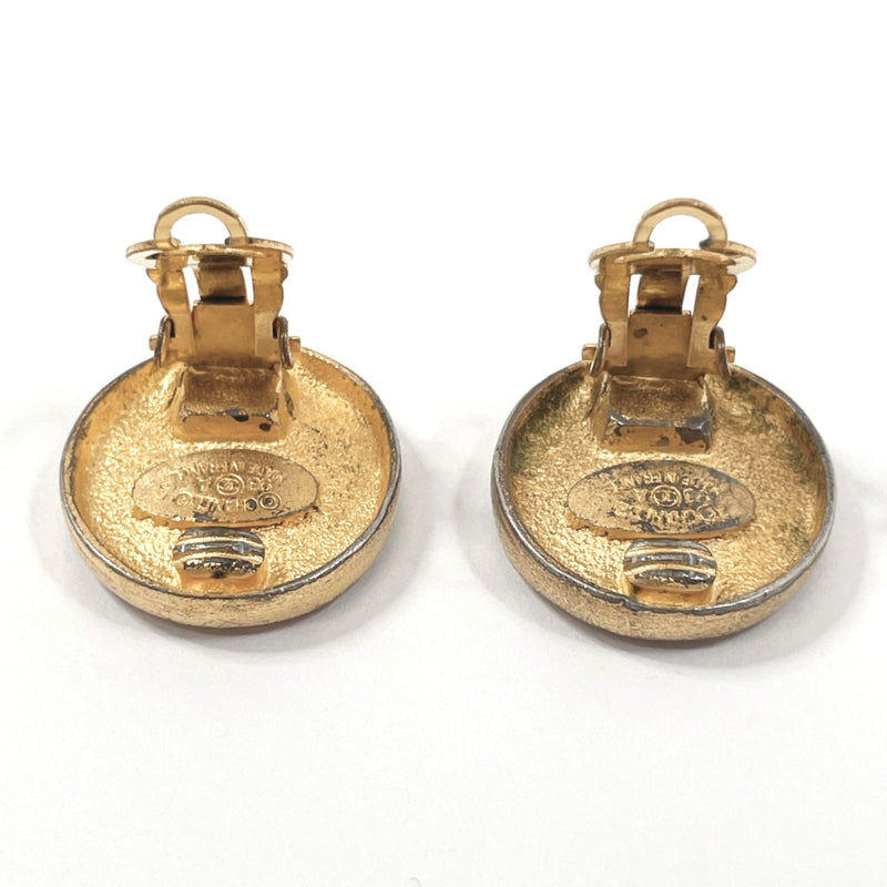 CHANEL Earring COCO Mark vintage metal gold 93 A Women Used