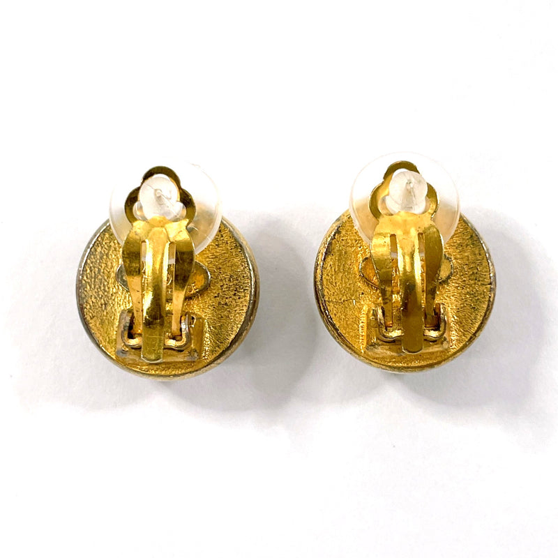 CHANEL Earring vintage Gold Plated/Rhinestone gold 93 A Women Used