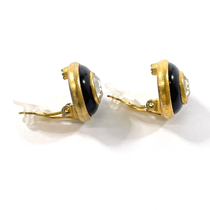 CHANEL Earring vintage Gold Plated/Rhinestone gold 93 A Women Used