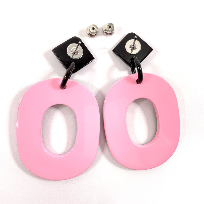 HERMES earring Ism Pop Line Buffalo horn/lacquer pink pink Women New