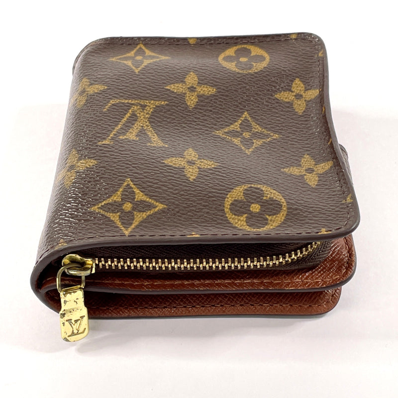 LOUIS VUITTON wallet M61667 Compact zip Monogram canvas Brown Women Used