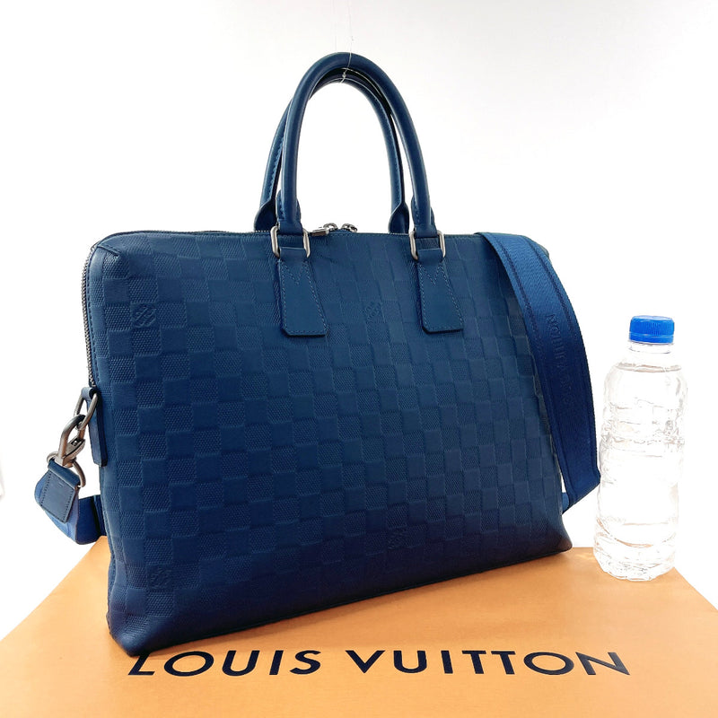 LOUIS VUITTON Business bag N41328 Porto Documents Jules Damier Infini blue mens Used