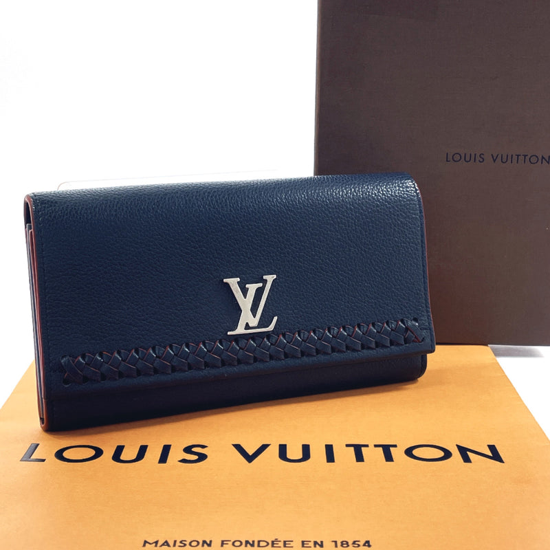 LOUIS VUITTON purse M64335 Portefeuille Rock Me II leather Navy Women Used