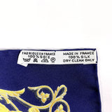 HERMES scarf DIES ET HORE Astrology Carre 45 silk Navy Women Second hand