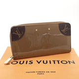 LOUIS VUITTON purse M67271 Zippy Venice Zip Around Patent leather/Monogram canvas Brown Brown Women Used