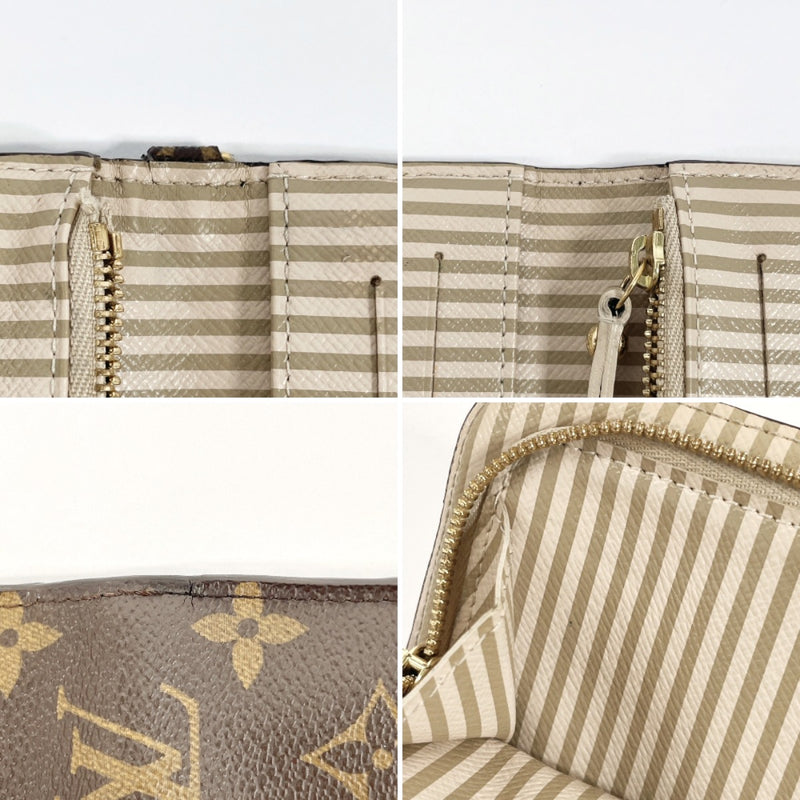 LOUIS VUITTON purse M60416 Portefeuille Ansolit Trunk & lock Monogram canvas Brown Women Used