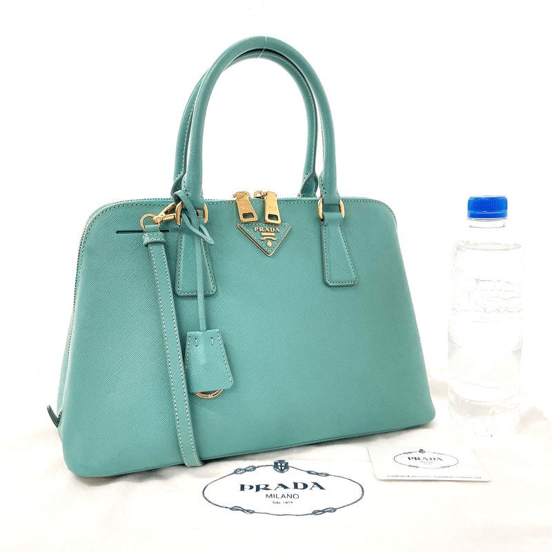 PRADA Handbag BL0837 2WAY Safiano leather blue blue Women Used