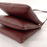 CELINE Shoulder Bag Trio Large leather Bordeaux Women Used