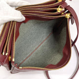 CELINE Shoulder Bag Trio Large leather Bordeaux Women Used