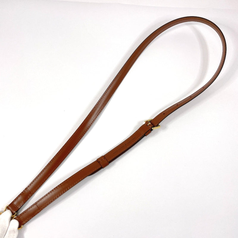 LOUIS VUITTON Shoulder strap For Monceau leather Brown unisex Used