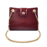 TIFFANY&Co. Shoulder Bag ChainShoulder Circle logo leather Bordeaux Women Used