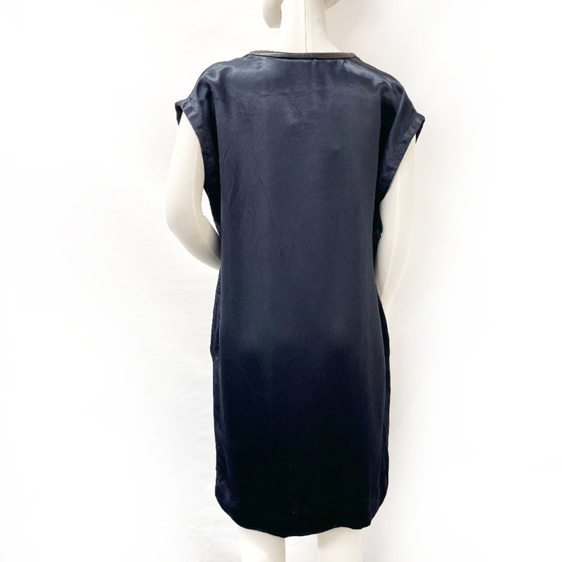 CELINE one piece 2 6D76/2653 Sack dress Rayon Navy Women Second hand