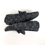 LOUIS VUITTON loafers 1ABF5H Driver Line Monogram denim Black mens Used