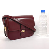 CELINE Shoulder Bag Carriage hardware vintage leather Bordeaux Women Used