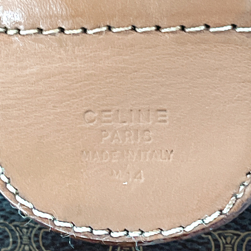 CELINE Boston bag Macadam PVC/leather Brown unisex Used