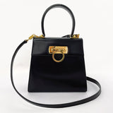 Salvatore Ferragamo Handbag BV-212193 Gancini 2WAY leather Black Women Second hand