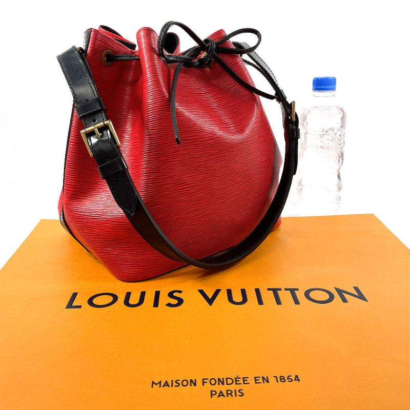 LOUIS VUITTON Shoulder Bag M44172 Petit Noe Epi Leather Red Red Women Used