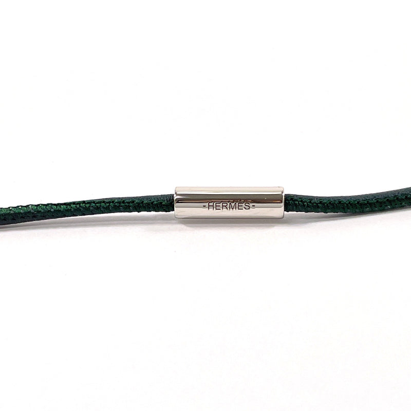 HERMES Necklace H Equip Buffalo horn green green Women Second hand