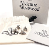 Vivienne Westwood earring Nano Solitaire Single Stud Earring brass/Rhinestone Silver Silver unisex Used