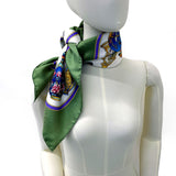 HERMES scarf Carre 90 Qu'importe le flacon perfume bottle silk green Women Used