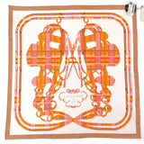 HERMES scarf 894052S Gavroche 45 BRIDES DE GALA TARTAN silk pink pink Women New