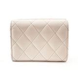 CHANEL Tri-fold wallet AP0230 Classic Small Flap Matelasse Matt caviar skin white Women Used