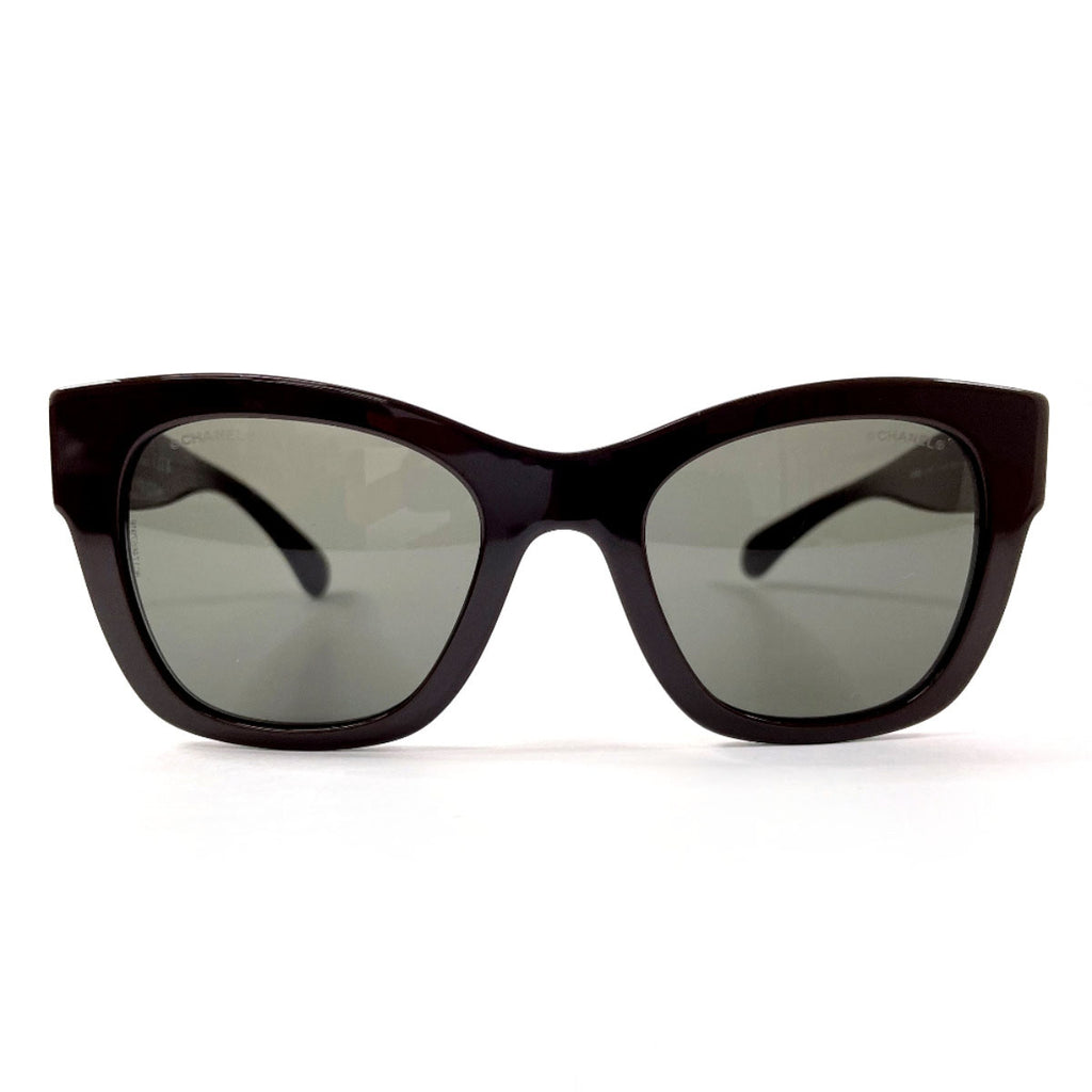 CHANEL サングラス 5478-A パール カメリア ハート CHANEL sunglasses 5478-A COCO Mark Heart Synthetic resin Brown