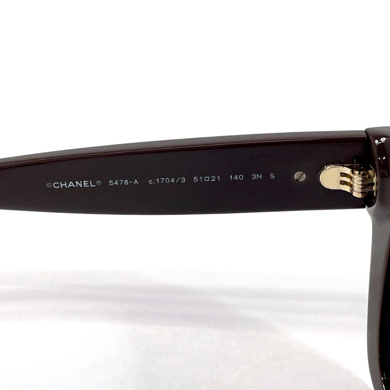 CHANEL sunglasses 5478-A COCO Mark Heart Synthetic resin Brown Women Second hand