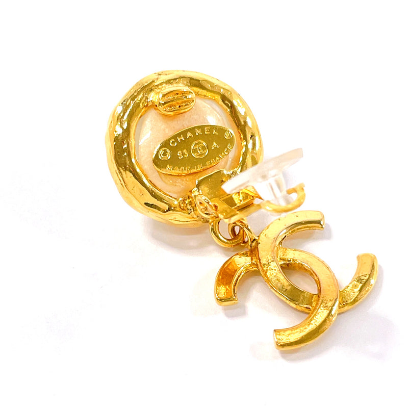 CHANEL Earring COCO Mark Gold Plated/Fake pearl gold 93 A Women Used