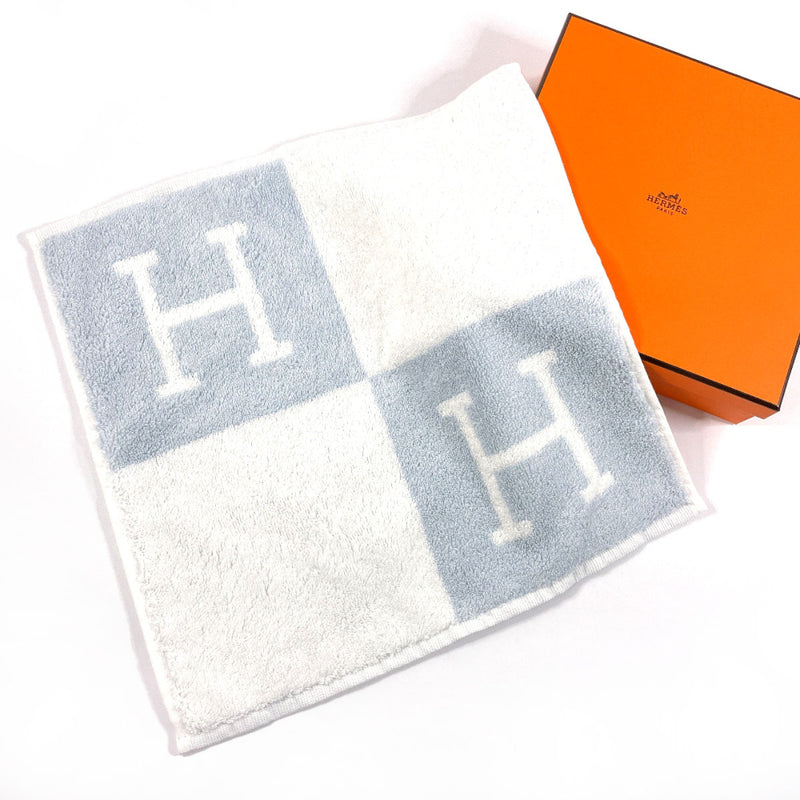 HERMES towel H102192M 03 Avalon Carre Towel cotton blue blue unisex Used