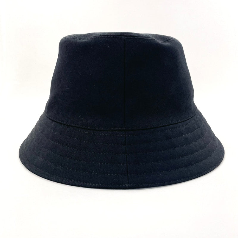 HERMES hat Harper H Serie Bucket hat cotton Black unisex New