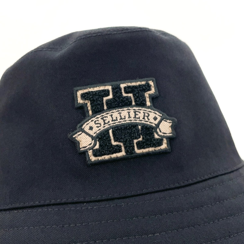 HERMES hat Harper H Serie Bucket hat cotton Black unisex New