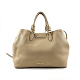 MIU MIU Handbag 2WAY leather beige Women Used