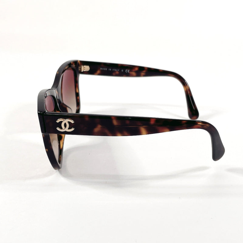 CHANEL sunglasses 5380-A COCO Mark Synthetic resin Brown Women Second hand