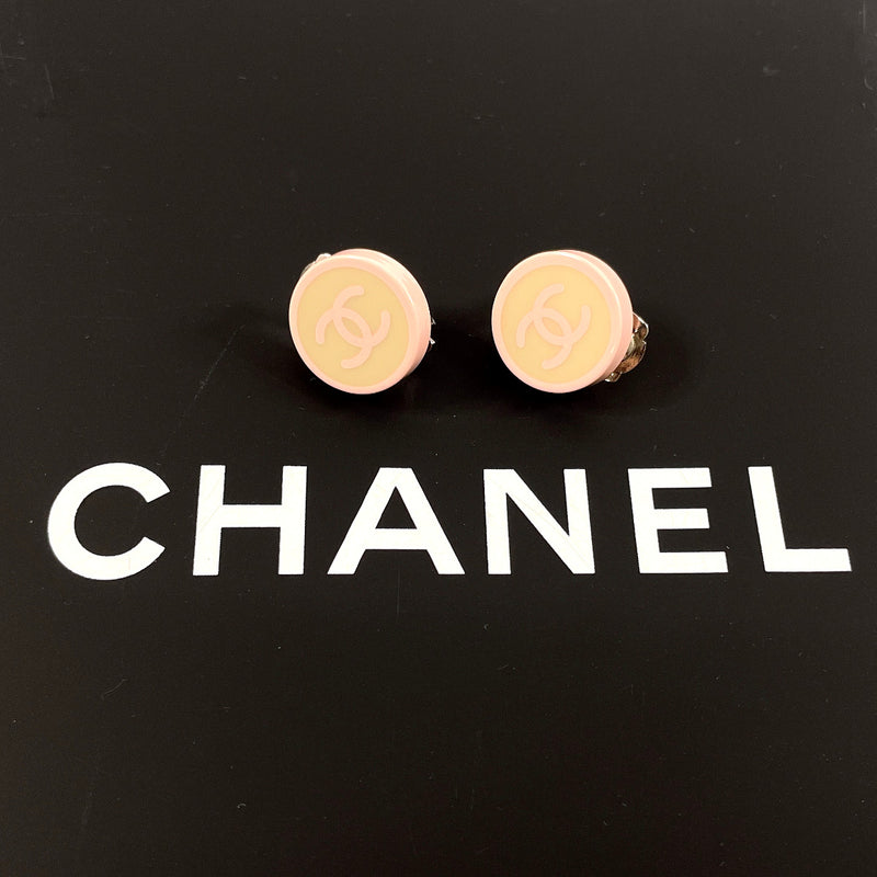 CHANEL Earring COCO Mark plastic pink pink 05 C Women Used