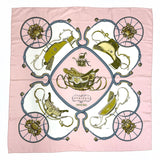 HERMES scarf Carre 90 SPRINGS silk pink Women Used