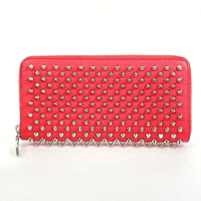 Christian Louboutin purse 1185059 Panettone spike studs Zip Around leather pink pink Women Used