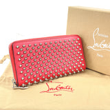 Christian Louboutin purse 1185059 Panettone spike studs Zip Around leather pink pink Women Used