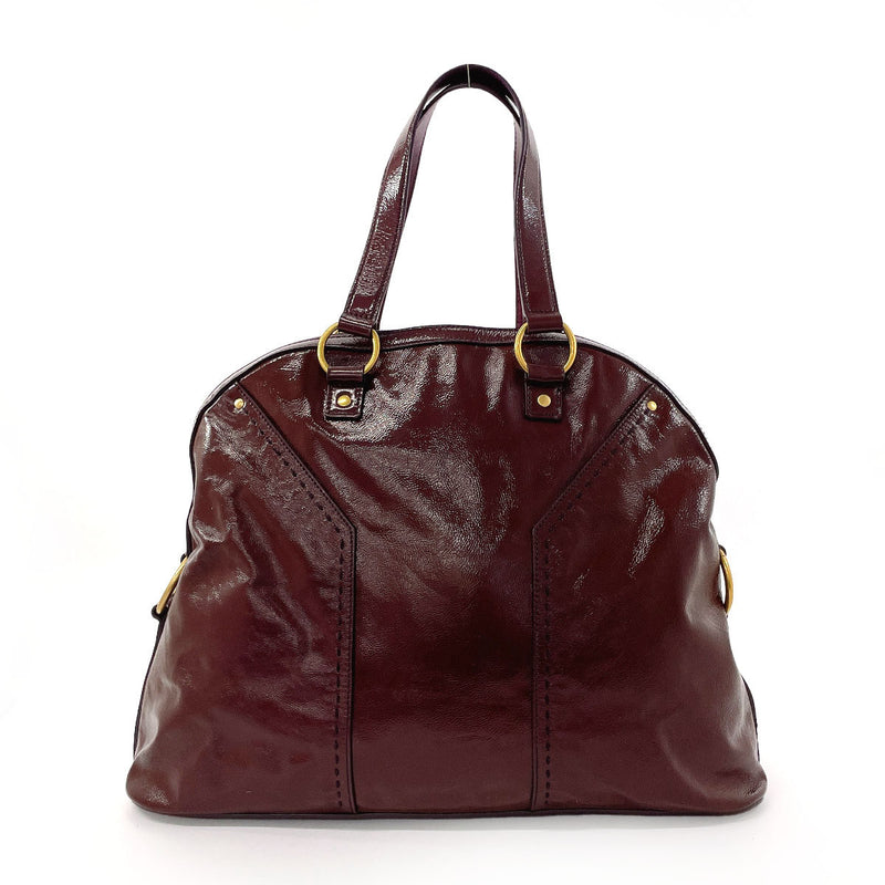 Yves Saint Laurent rive gauche Handbag 153959 Muse Patent leather Bordeaux Women Used