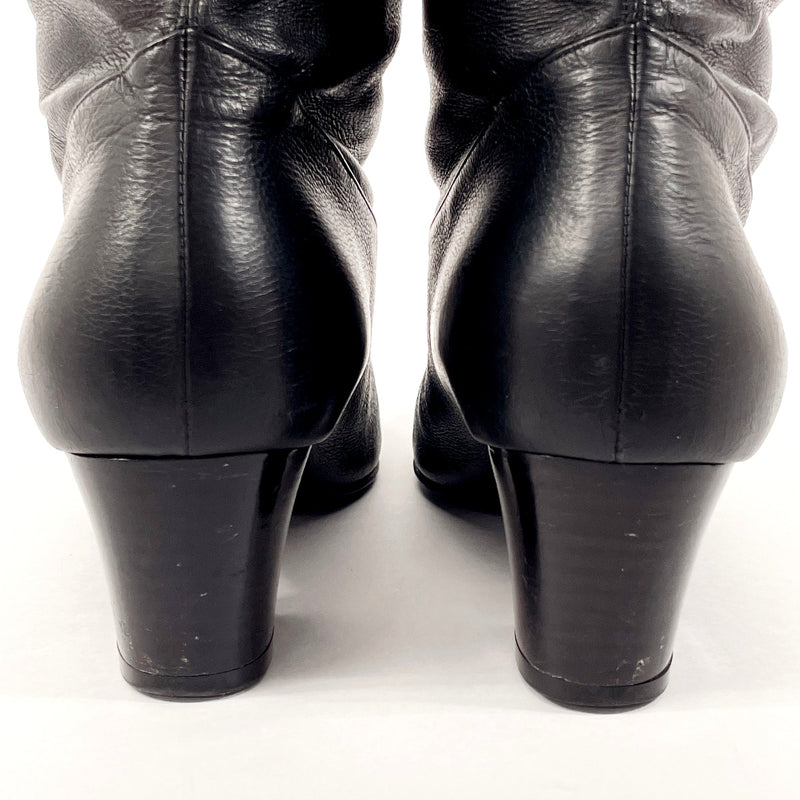 CHANEL boots COCO Mark leather Black Women Used