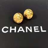 CHANEL Earring COCO Mark Crown motif vintage metal gold 96 A Women Used