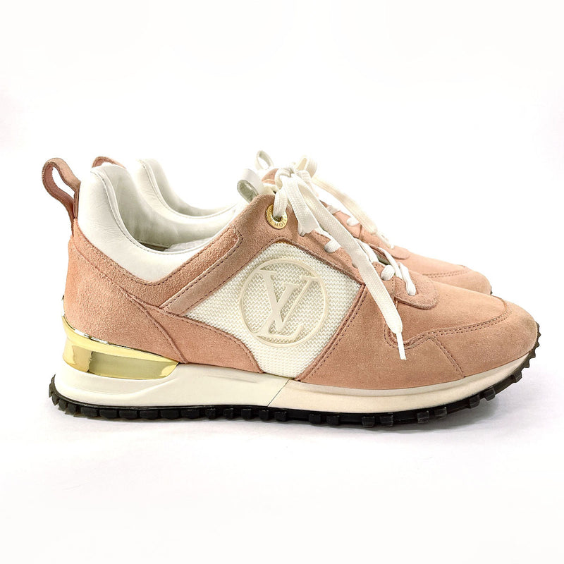 LOUIS VUITTON sneakers Run away line Suede/leather pink Women Used