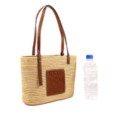 LOEWE Tote Bag A223099X02 Square Basket Bag Small Raffia/leather beige beige Women Used