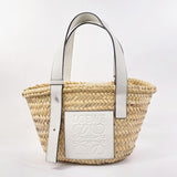 LOEWE Tote Bag A223S93X04 Basket bag small Raffia/leather beige beige Women Used