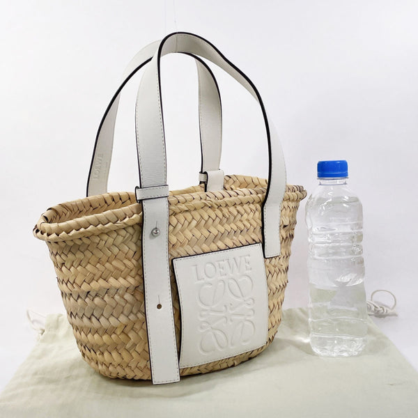 LOEWE Tote Bag A223S93X04 Basket bag small Raffia/leather beige beige Women Second hand