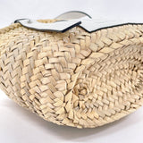 LOEWE Tote Bag A223S93X04 Basket bag small Raffia/leather beige beige Women Used