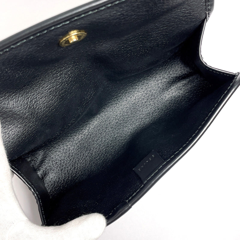 CELINE Pouch Macadam PVC Black Women Used